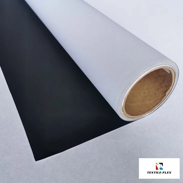 Black Back Polyester Blockout Banner Fabric